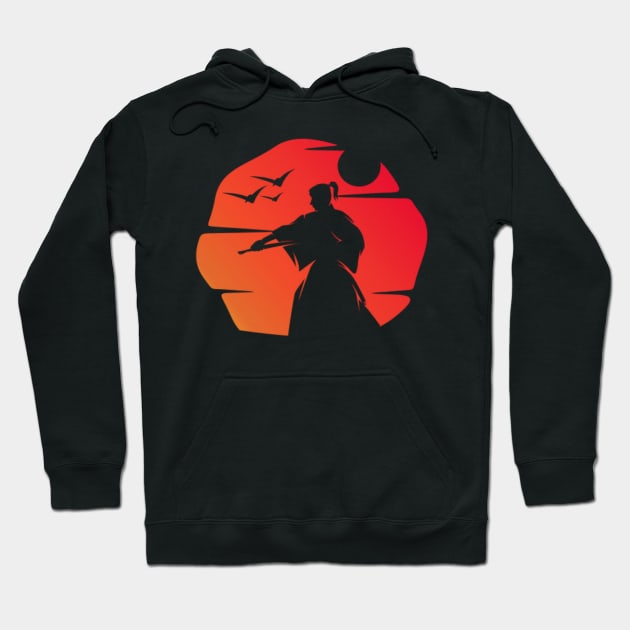 Sunset samurai Hoodie by Rakos_merch